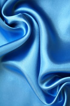 Smooth elegant blue silk can use as background