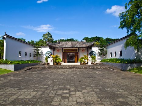 The entrance plaza of Sirindhon Chinese cultural center, Mae Fah Luang University, Chiang Rai, Thailand. It is a public domain, no restrict of use.