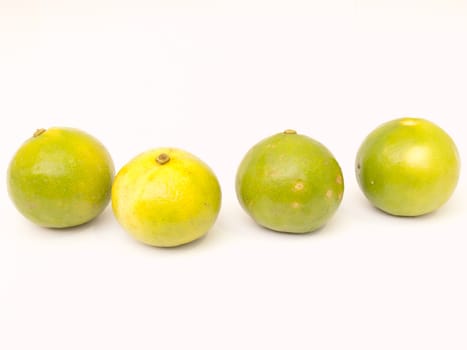 Limes isolated on white background