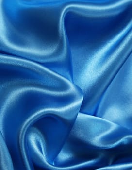 Smooth elegant dark blue silk can use as background 