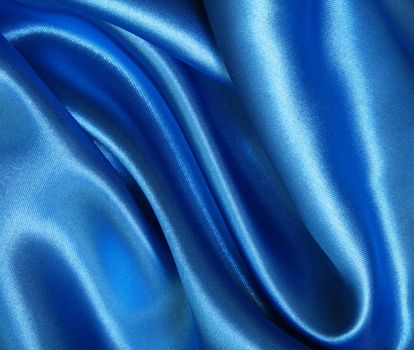 Smooth elegant blue silk