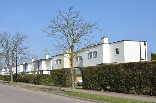 Long row of flats