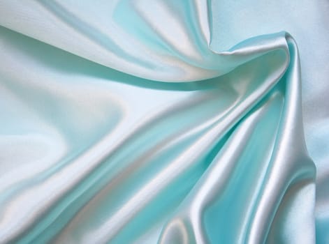Smooth elegant blue silk can use as background 