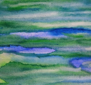 Abstract watercolor background with colorful different layers on paper texture 