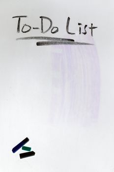 To-do list written on a white board