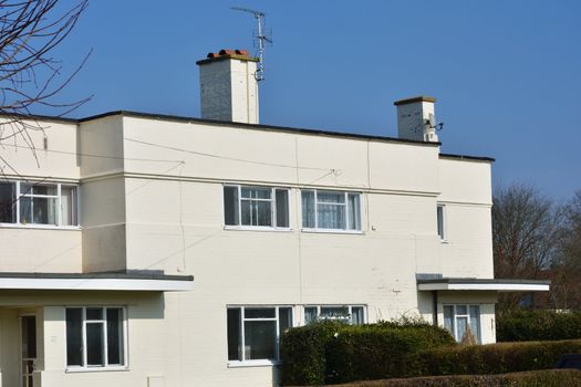 White low level apartments