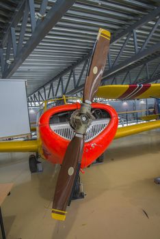 saab 91b-2 safir, three-seat trainer and communications aircraft 1957-1982, the pictures are shot in march 2013 by norwegian armed forces aircraft collection which is a military aviation museum located at gardermoen, north of oslo, norway.