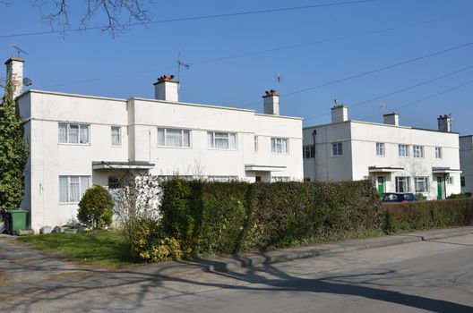 Row of two story flats