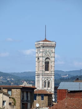 Florence - the Dignified  Campanila above roofs of the city