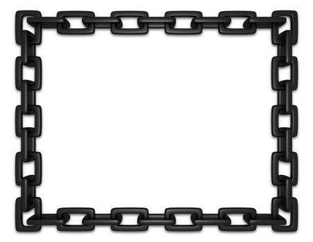 Illustration of a frame made of black chains