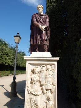 Florence - ancient sculpture in the gardens of Boboli