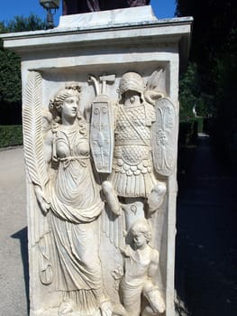 Florence - ancient sculpture in the gardens of Boboli