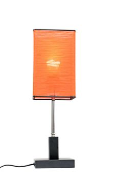 orange home lamp isolated over white background