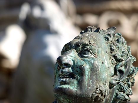 Fountain of Neptune by Bartolomeo Ammannati, in the Piazza della Signoria, Florence, Italy