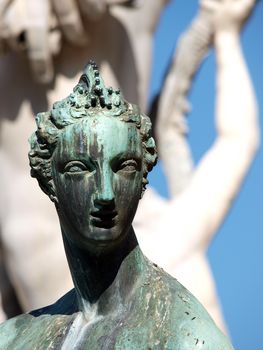 Fountain of Neptune by Bartolomeo Ammannati, in the Piazza della Signoria, Florence, Italy