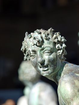 Fountain of Neptune by Bartolomeo Ammannati, in the Piazza della Signoria, Florence, Italy