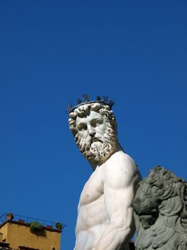 Fountain of Neptune by Bartolomeo Ammannati, in the Piazza della Signoria, Florence, Italy