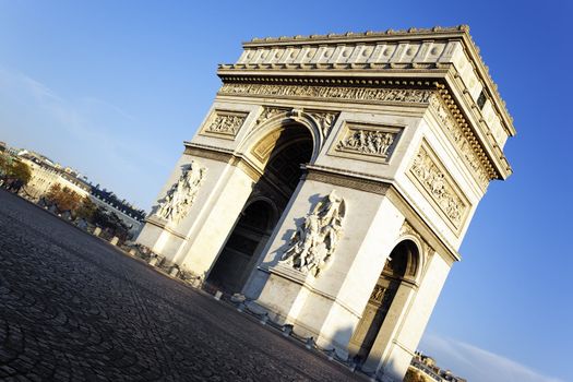 Beautiful view of the Arc de Triomphe, Paris 