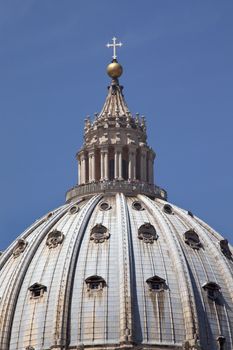 Michelangelo's Dome Close Up Saint Peter's Basilica Vatican Rome Italy