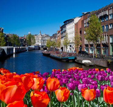 One of canals in Amsterdam