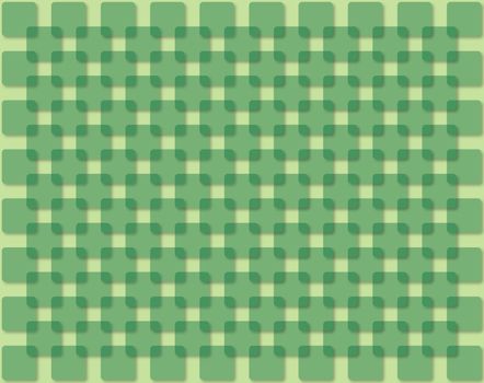 abstract background of squares with rounded corners green