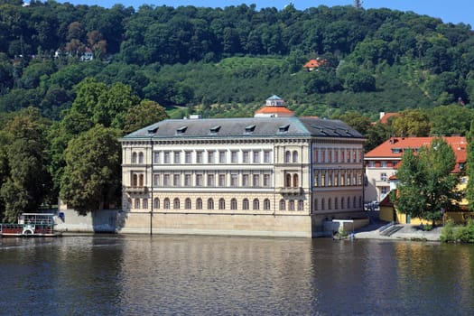 View of central Prague, an old building.