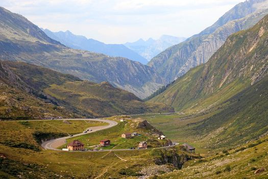 Mountain landscape of swiss Alps, Europe.