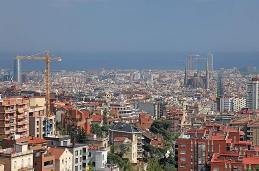 Cityscape view of Barcelona, Spain, Europe.