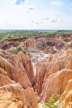 Wonderful orange colors at sunset in Marafa Canyon - also said The Hell's Kitchen. Malindi region, Kenya