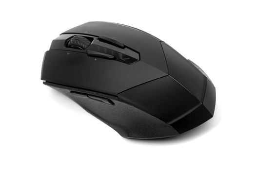 High quality professional laser mouse for gamers or graphics isolated on white background.