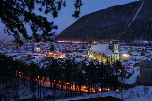 Brasov old city view