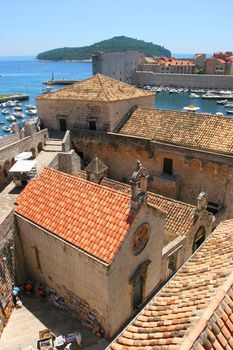 Old orange roof tiles from Dubrovnik