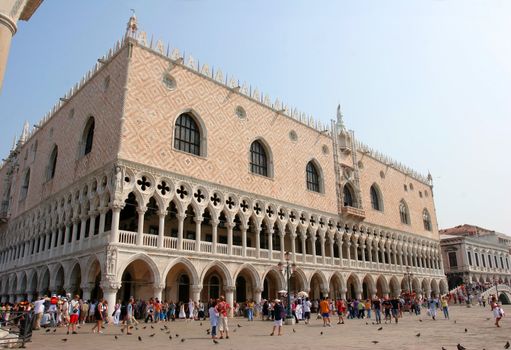 The Palace of Doges on Sacred Mark's area. Venice.