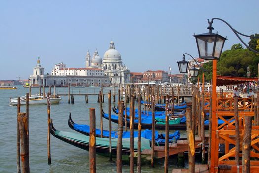 Gondolas on Grande Canal at San Marco, Venice