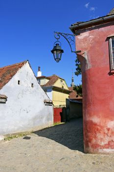 Old street fron Sighisoara, Romania