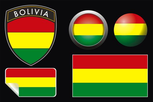 bolivia grest flag with web button and label