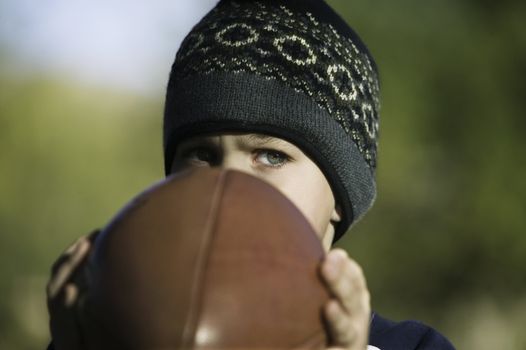 Young Boy with Football