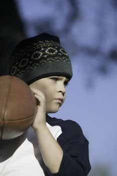 Young Boy with Football