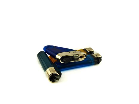 Disposable Lighters on White Background