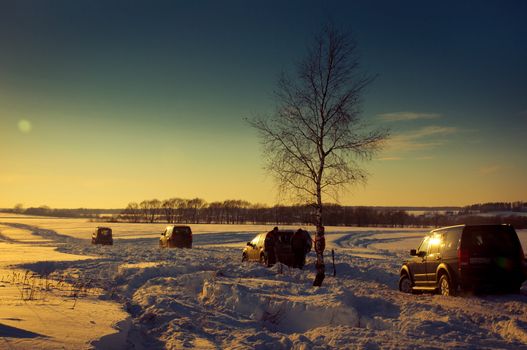 Land Rover Discovery, Defender and Freelander
Four SUV on background the Russian winter.
February 19, 2011. Mattrazz Trophy # 18






Four SUV on a winter sunset