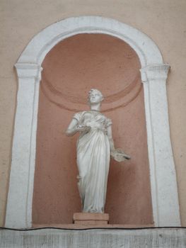 Sculpture of a woman era of socialist realism