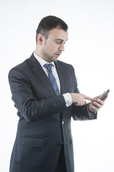 Businessman calculating