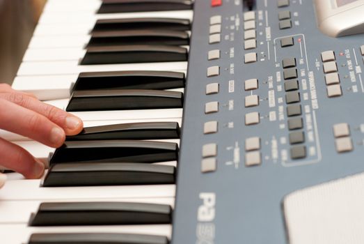 playing on piano