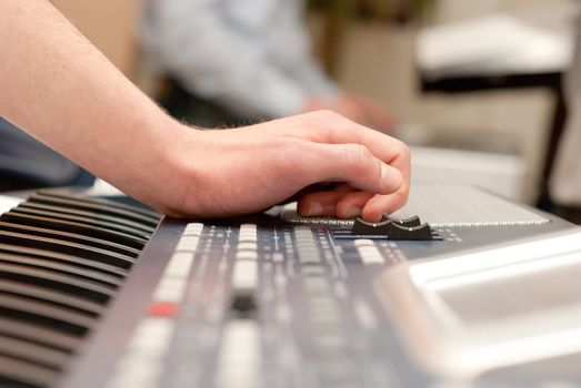 playing on piano