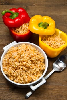 peppers stuffed with rice