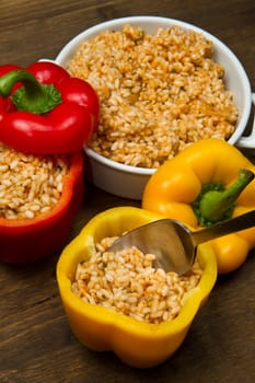 peppers stuffed with rice