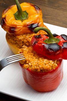 peppers stuffed with rice