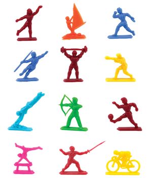 Colorful plastic sport figurines depicting olympic activities