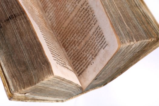 Close up of the pages of an old book