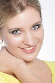 Gorgeous woman in a close up portrait